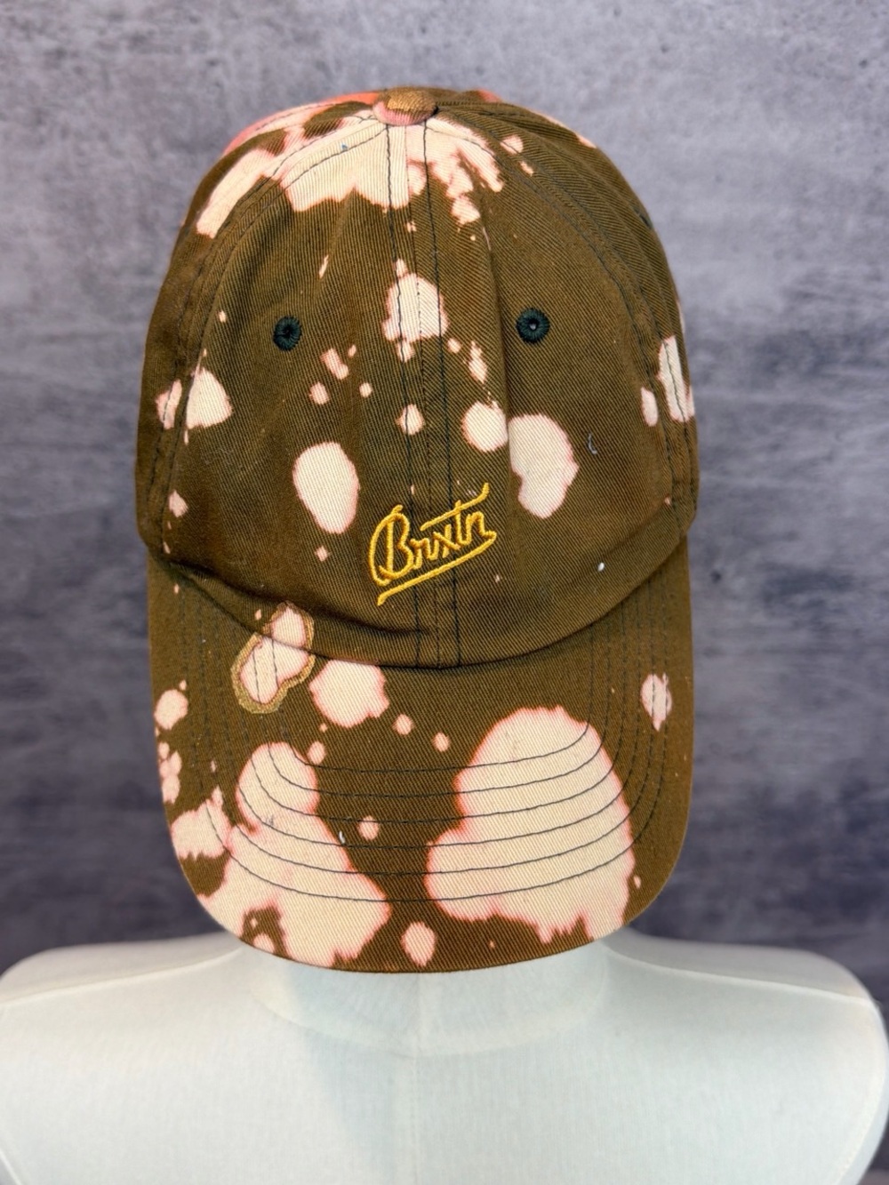 Brixton olive green and Pink tie dye Cap